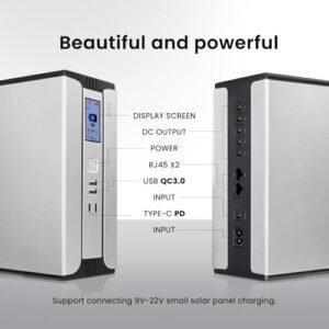 SKE Mini UPS for Router 30000mAh Battery Backup, 9V/12V Surge Protector