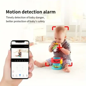 4MP WiFi indoor high-definition crying detection Video baby monitor full-color night vision 360 degree rotating network camera — image 4