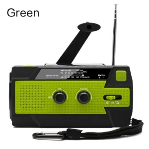 Weather Radio Emergency Multifunctional Radio FM AM WB Hand Crank Solar USB Charging 2000mAh Power Bank LED Flashlight Torch — image 8