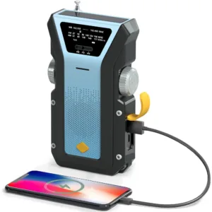 Weather Radio Emergency Multifunctional Radio FM AM WB Hand Crank Solar USB Charging 2000mAh Power Bank LED Flashlight Torch — image 13