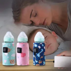 Portable USB Baby Bottle Warmer Travel Milk Warmer Infant Feeding Bottle Heated Cover Insulation Thermostat Heater Dropshipping — image 2