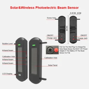 HTZSAFE Solar Wireless Alarm System-800 Meters Wireless Range-100 Meters Sensor Range-Solar Siren & Strobe-DIY Home Security — image 5