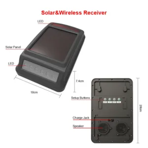 HTZSAFE Solar Wireless Alarm System-800 Meters Wireless Range-100 Meters Sensor Range-Solar Siren & Strobe-DIY Home Security — image 4