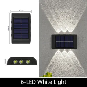 Solar LED Light, Outdoor Waterproof Wall Lamp, Dusk to Dawn Fence Lighting for Garden Courtyard Porch Walkway Camping Decor — image 11