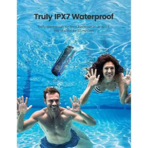WISETIGER Speaker Outdoor Portable IPX7 Waterproof Sound Box BT5.3 Louderspeaker Stereo with 25W Colorful Light Surround Speaker — image 3