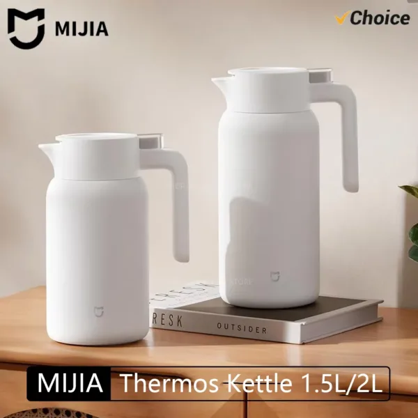 NEW Mijia Thermos Kettle Vacuum Insulated Bottle for Hot/Cold Drinks 1.5/2.0L 60oz Coffee Carafe Hot Water Tea Dispenser