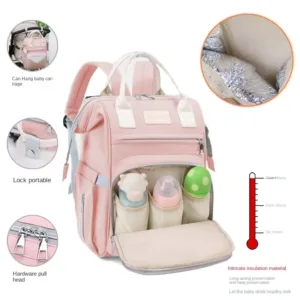 Mommy Diaper Bags Baby Stroller Hanging Bag Mother Large Capacity Nappy Backpacks with Changing Mat Convenient Baby Nursing Bags — image 4