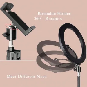 110cm tripod stand+O-clip, equipped with 10 inch live streaming ring fill light and selfie live streaming artifact — image 2