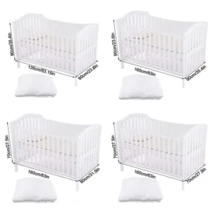Mosquito Crib Mosquito Net Washable Foldable Baby Cot Cover Breathable Full-face Stroller Safety Tent for Holidays Travel Summer — image 6