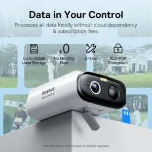 Baseus Security S1 Lite Solar Security Camera Wireless Outdoor Camera Continuous Power 2K Resolution 135°FOV IP67 Wifi Camera — image 6