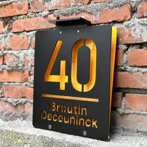 Personalized Solar LED House Number Outdoor 3D Cut Acrylic Door Plate Illuminated Door Number Solar Lights Outdoor Door Sign — image 2