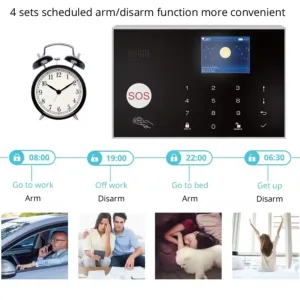 Alarm System for Home WIFI GSM Security Alarm Host Ant-theft with Door Gap PIR Motion Sensor Tuya Smart App control work Alexa — image 3