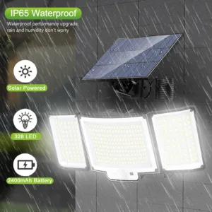 348LED Solar Lamp Outdoor Security Light with Motion Sensor Waterproof 126/328LED Powerful Spotlight Solar for Garden Garage — image 3
