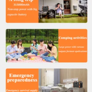 Portable Power Station 3000W LiFePO4 Battery, Fast Charging, Suitable for Outdoor Trips, Parties and Indoor Emergency Pow — image 5