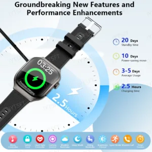 LAXASFIT New Bluetooth Call Smart Watch for Men 2.01" HD Curved Screen Sports Watch Health Monitor Smart Watch for Android iOS — image 6
