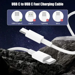 1.8M USB C to Type C Fast Charging Cable for Xiaomi Huawei Samsung Iphone 17 16 15 Series 60W Safe and Efficient Charger Line — image 2