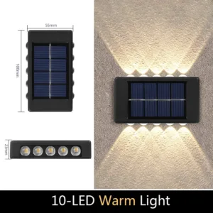 Solar LED Light, Outdoor Waterproof Wall Lamp, Dusk to Dawn Fence Lighting for Garden Courtyard Porch Walkway Camping Decor — image 12
