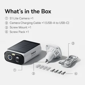 Baseus Security S1 Lite Solar Security Camera Wireless Outdoor Camera Continuous Power 2K Resolution 135°FOV IP67 Wifi Camera — image 9