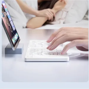 MINGCVIL Mini Foldable Wireless Keyboard Slim Portable Bluetooth Keyboard Rechargeable Folding Keyboard for IOS Windows Android — image 17