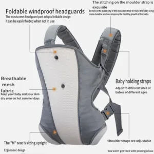 Ergonomic Newborn Kangaroo Wrap Easily Adjustable Hipseat Waist Belt Infant Strap Sling Breathable 4-In-1 — image 4