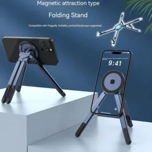Foldale Magnetic Phone Holder Multi Form Adjustable Desktop Tablet Stand for iPhone 17~12 Tripod Handheld Mount Laptop Bracket — image 8
