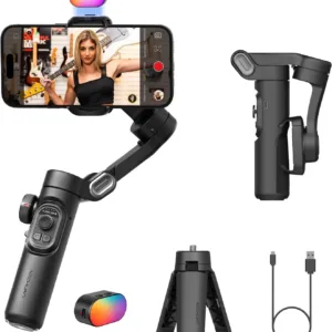 Axis Gimbal Stabilizer for Smartphone Foldable Handheld Phone Video Record Vlog Anti-Shake Stabilizer PTZ for iPhone Android — image 8