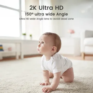 4MP WiFi indoor high-definition crying detection Video baby monitor full-color night vision 360 degree rotating network camera — image 2