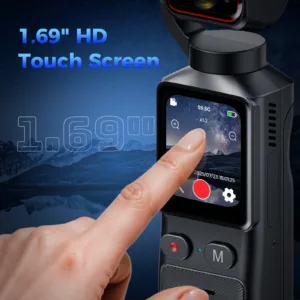 NCZOBOE 4K Touch Screen Portable MINI Vlog Camera Pocket Sports Camera with Gimbal Handheld Stabilizer Body Camera — image 5