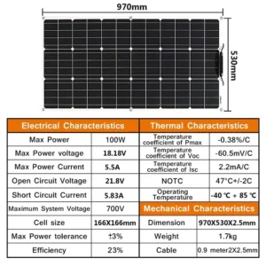 ASUNERGE 12V Flexible Solar Panel 600W 100W 200W 300W 400W 500W Bendable Waterproof Monocrystalline Best Solar Panel China RV — image 4
