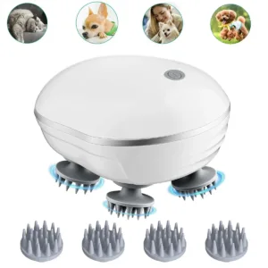 Head Massager with Adjustable Speed for Scalp Massage Red Light for Hair Care Soft Silicone for Deep Kneading of the Head — image 2