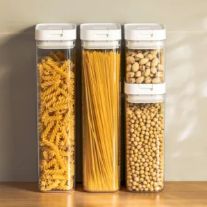 Pasta Storage Box Transparent Plastic Grain Seal Tank Spaghetti Storage Container Moisture-Proof Snack Jar Kitchen Food Tank — image 3