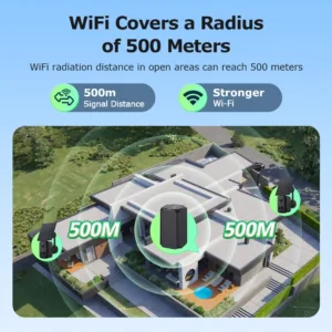 INQMEGA 3MP Solar Wireless Home Hub Security System 4-Piece Set, 500 Meters Long Transmission Distance, Works With Ubox Pro — image 3