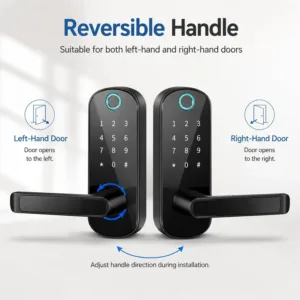 2026 Smart Fingerprint Door Lock App Control Keyless Digital Touchscreen Lock NFC IP67 Waterproof with 2 IC Cards — image 5