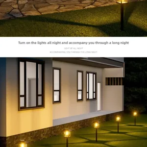 Outdoor Solar LED Ground Stake Light Lawn Lamp for Garden Villa Courtyard Park Landscape Yard Atmosphere Lighting — image 16