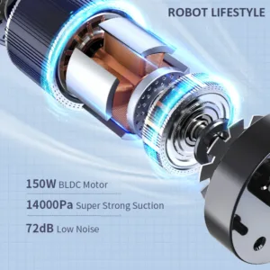 Cordless Handheld Vacuum Cleaner Wet Dry Cleaning Robot RL9Max 14000pa Super Strong Suction Self Heating Brush 4000mAh Battery — image 5