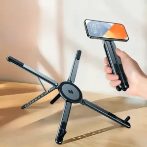 Foldale Magnetic Phone Holder Multi Form Adjustable Desktop Tablet Stand for iPhone 17~12 Tripod Handheld Mount Laptop Bracket — image 4