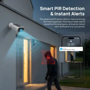 ARCCTV 2K Wireless Solar Camera Outdoor Surveillance Integrated Battery Wifi Camera Humanoid Detection Flash Alarm Night Vision — image 5