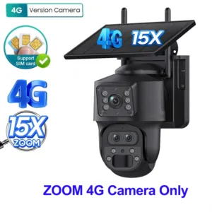 SHIWOJIA 15X ZOOM Solar Camera 4G 12MP Three Lens 360° View 5W Solar Panel Security Outdoor PTZ IP Camera 7800mAh Battery UBOX — image 9