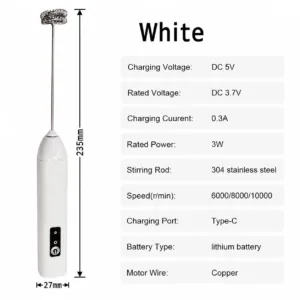 Wireless Milk Frother Electric Type-C Handheld Blender Stainless Steel Mini Coffee Maker Whisk Mixer For Coffee Cappuccino Cream — image 11
