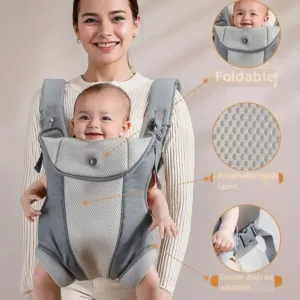 Ergonomic Newborn Kangaroo Wrap Easily Adjustable Hipseat Waist Belt Infant Strap Sling Breathable 4-In-1 — image 3