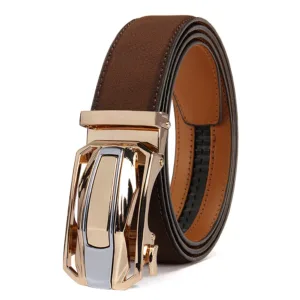 Men Leather Belt Automatic Buckle High Quality Male Leather Strap Luxury Jeans for Men Men Accessori — image 7
