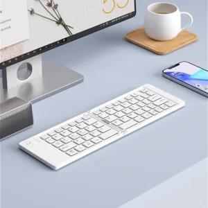 MINGCVIL Mini Foldable Wireless Keyboard Slim Portable Bluetooth Keyboard Rechargeable Folding Keyboard for IOS Windows Android — image 29