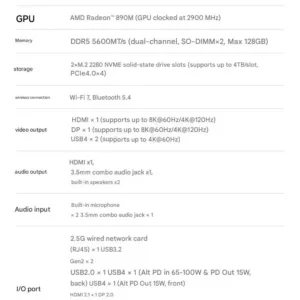 MINISFORUM AI X1  Mini PC AMD Ryzen 9 AI HX 470 128GB 4TB SSD OCuLink WiFi7 BT5.4 Windows 11 Copilot Office Gaming Computer — image 20