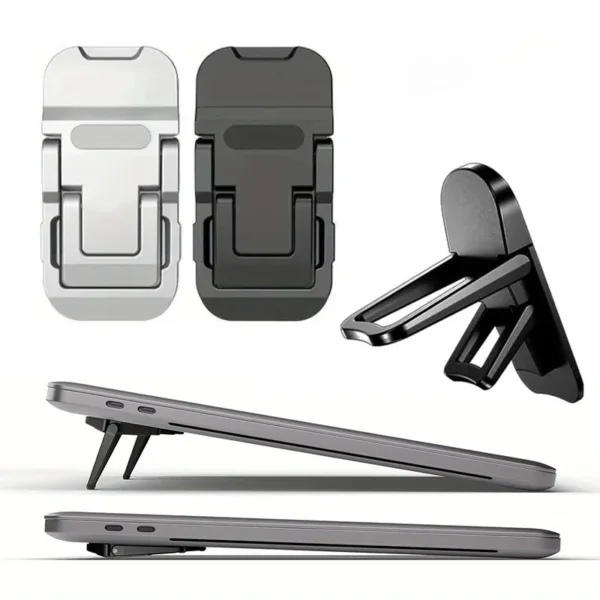 16PCS Foldable Laptop Stand Portable Metal Desktop Holder for Laptop Tablet and Phone Adjustable Stand for Work and Gaming