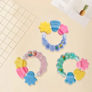 Baby Fruit Style Soft Rubber Rattle Teether Toy Newborn Chews Food Grade Silicone Teethers Infant Training Bed Toy Chew Toys Kid — image 5
