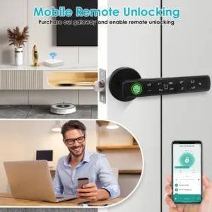Tuya Smart Bluetooth Door Lock Biometric Electronic Lock Home Kit Smart Home Automation Home Protection Smart Life Control — image 4