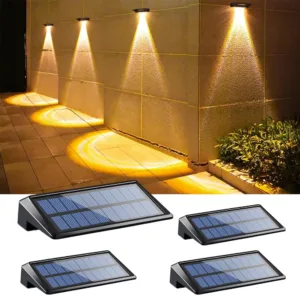 4pcs Solar Wall Light Outdoor Waterproof Solar Light Lighting Home Garden Courtyard Decoration Outdoor Sunlight Light — image 9