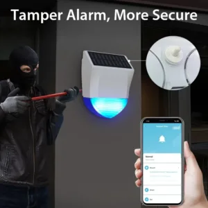 Tuya Smart For Zigbee/Wifi Siren Alarm Waterproof Outdoor With Solar And USB Power Supply Optional 95dB Remote Control — image 5