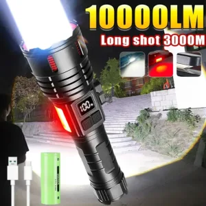Super 800WHigh Power Rechargeable Led Flashlight Lighting 3000M Ultra Powerful Flashlights Magnetic Tactical Torch Hand Lantern