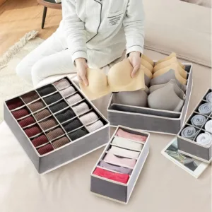 Organizer For Underwear Socks Bra Pants Scarf Tie Storage Box Wardrobe Drawer Organizers Foldable Case For Underwear Organizer — image 2